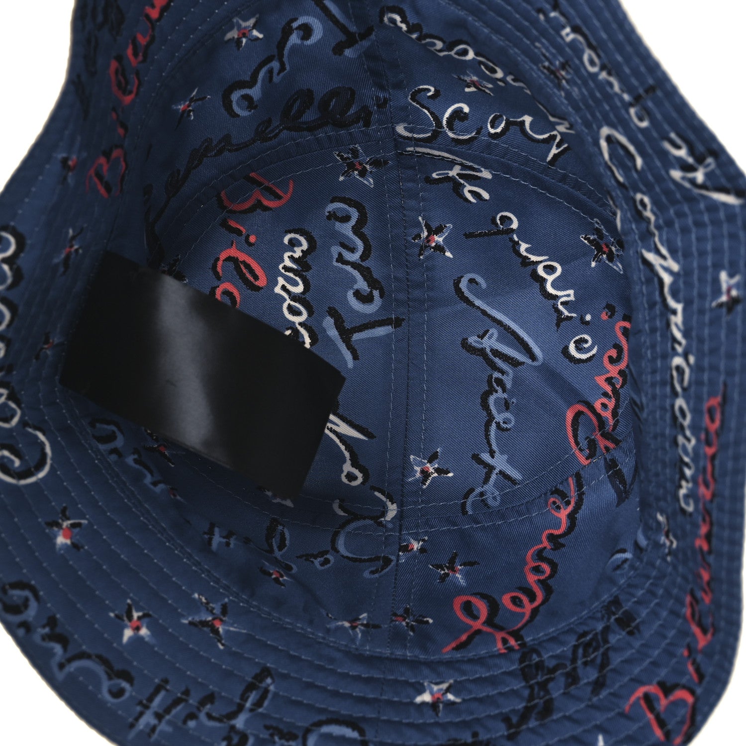 Fendi Silk Zodiac Reversible Bucket Hat S White Blue 12 of 14