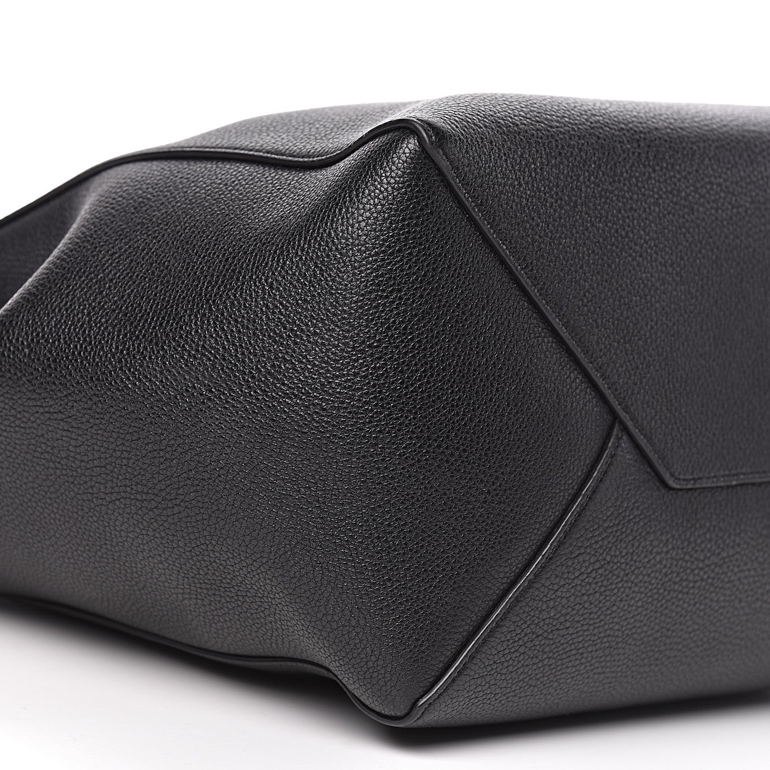 Celine Soft Grained Calfskin Small Belt Cabas Phantom Black 8 of 10