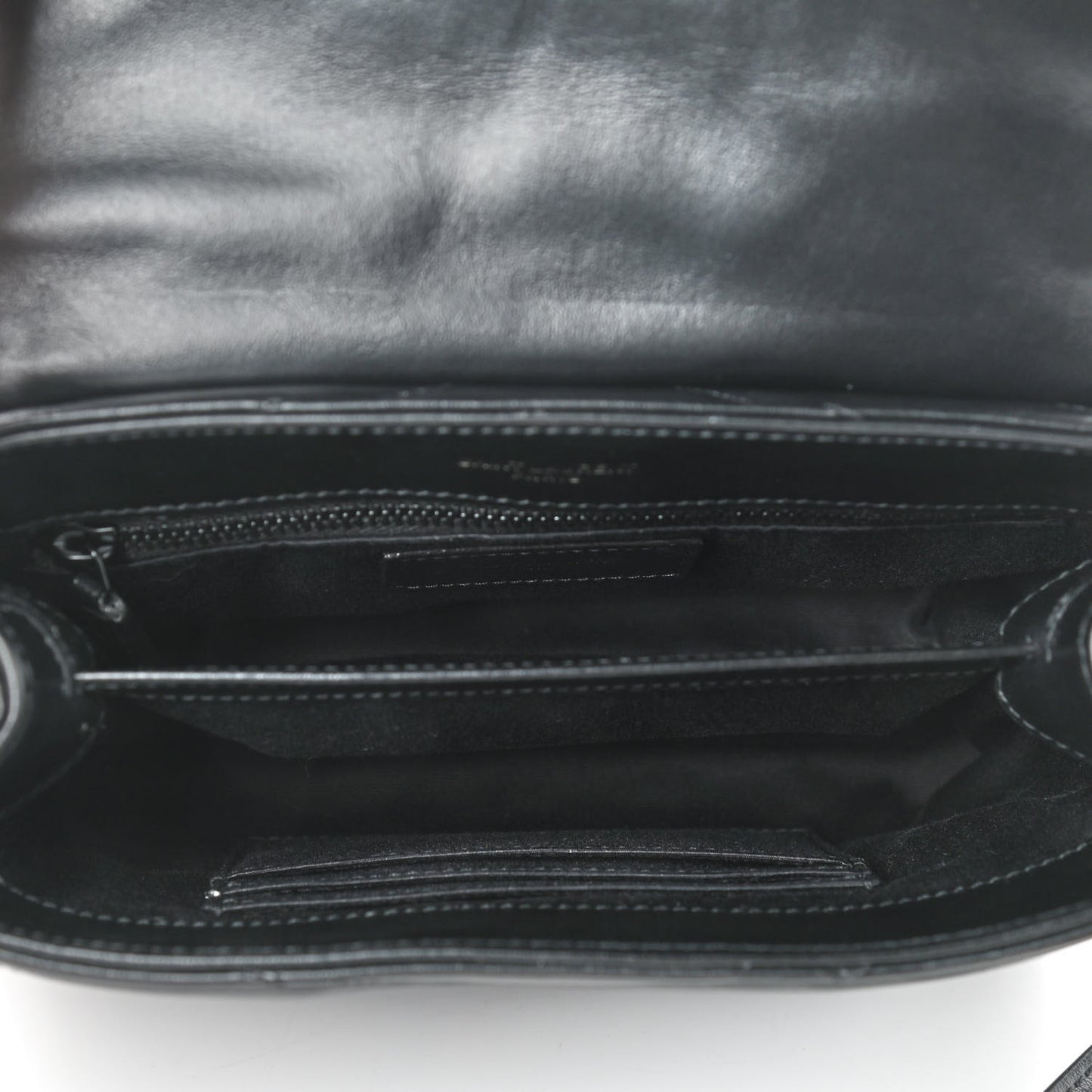 Calfskin Y Quilted Monogram Toy Loulou Crossbody Bag Black