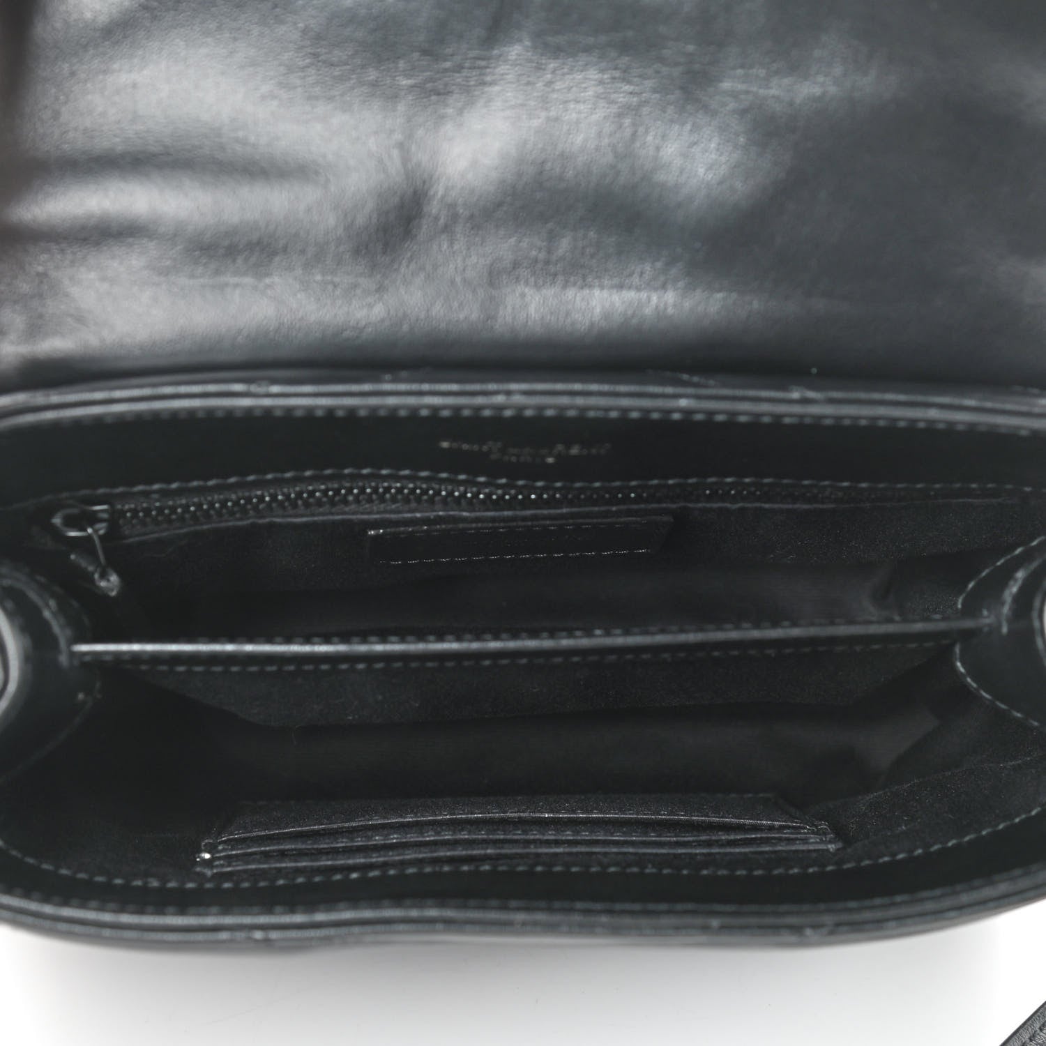Saint Laurent Calfskin Y Quilted Monogram Toy Loulou Crossbody Bag Black 7 of 8
