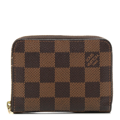 Louis Vuitton Damier Ebene Zippy Coin Purse Rose Ballerine 1 of 8