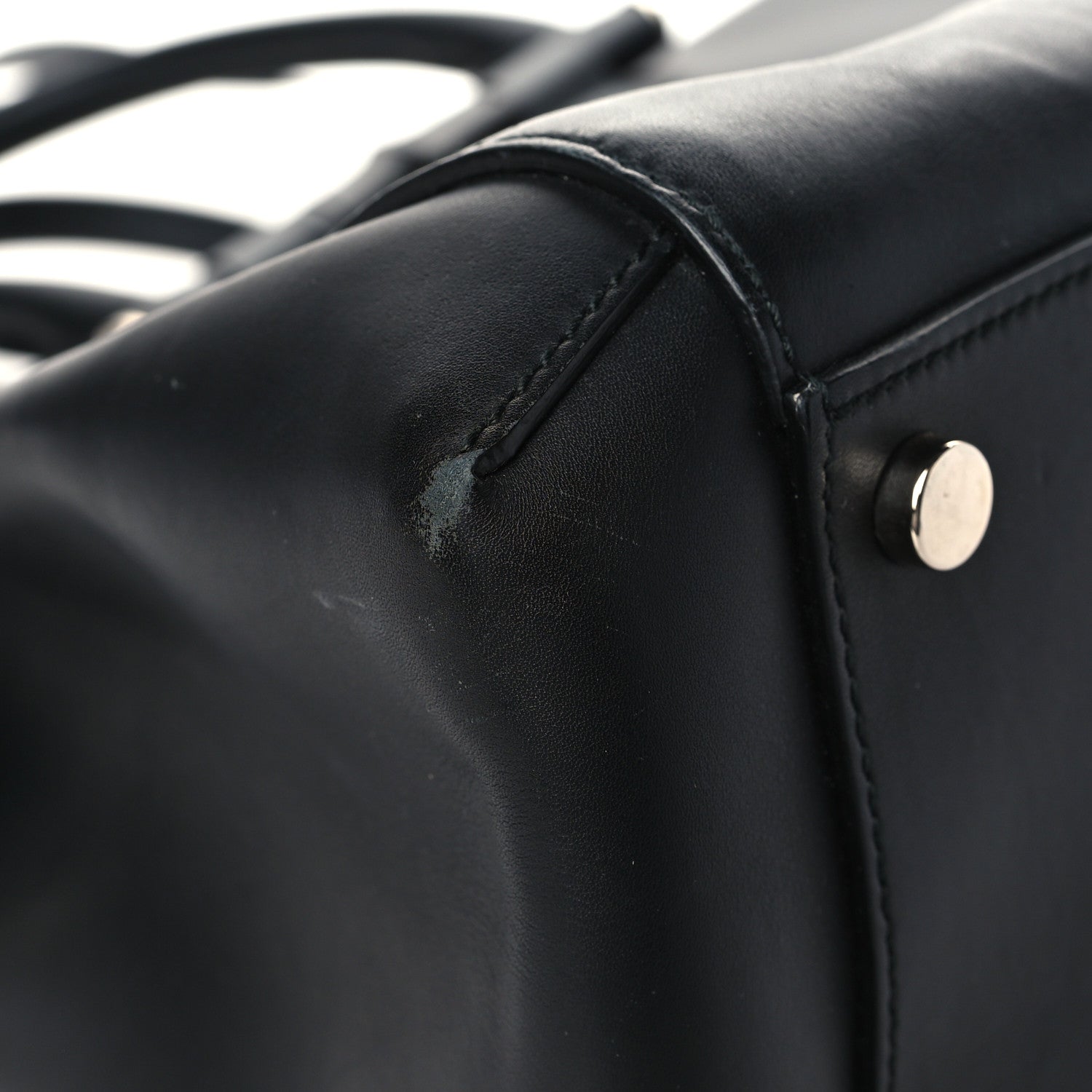 Gucci Calfskin Lady Bamboo Top Handle Bag Black 6 of 11