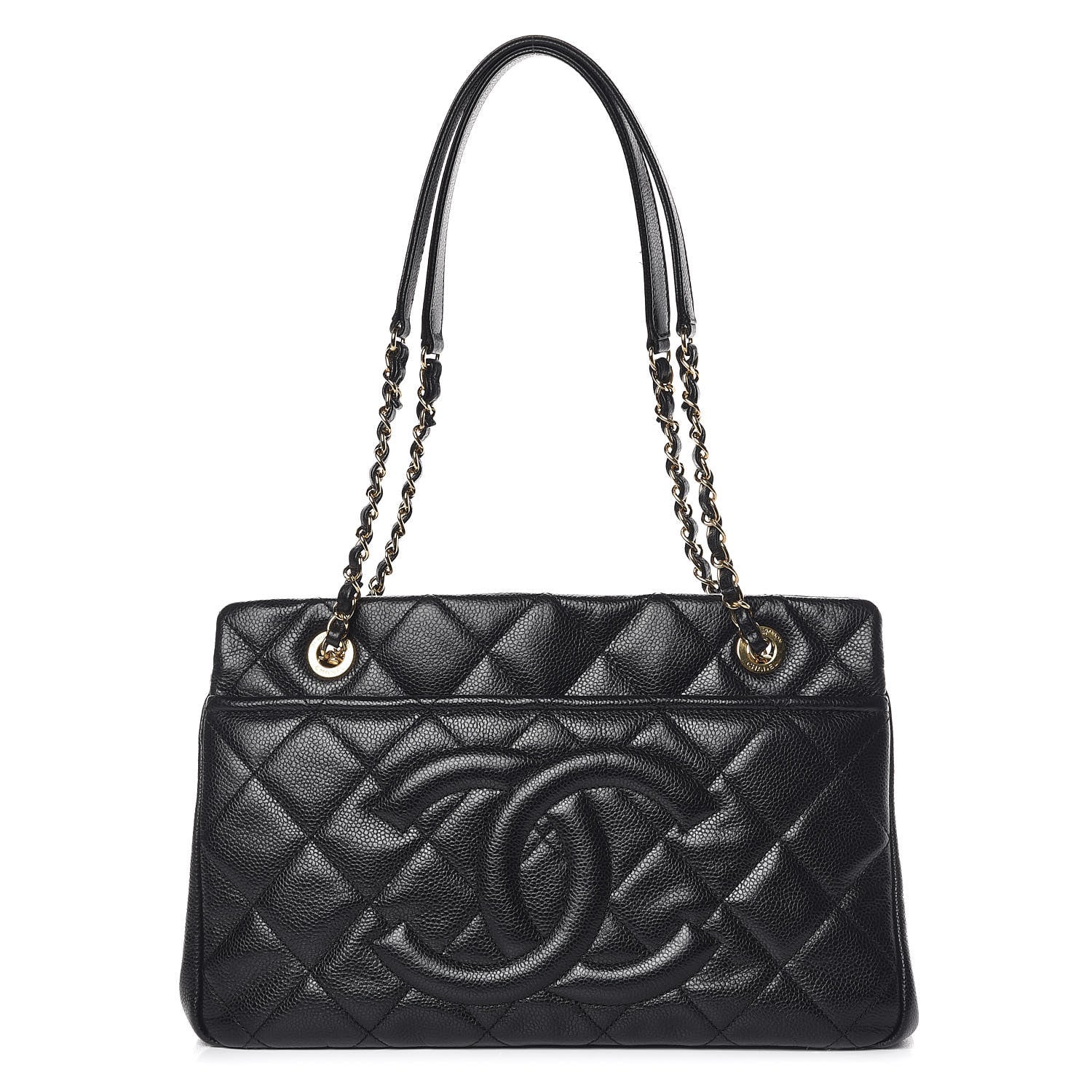 Chanel Caviar Quilted CC Timeless Soft Tote Black 1 of 10