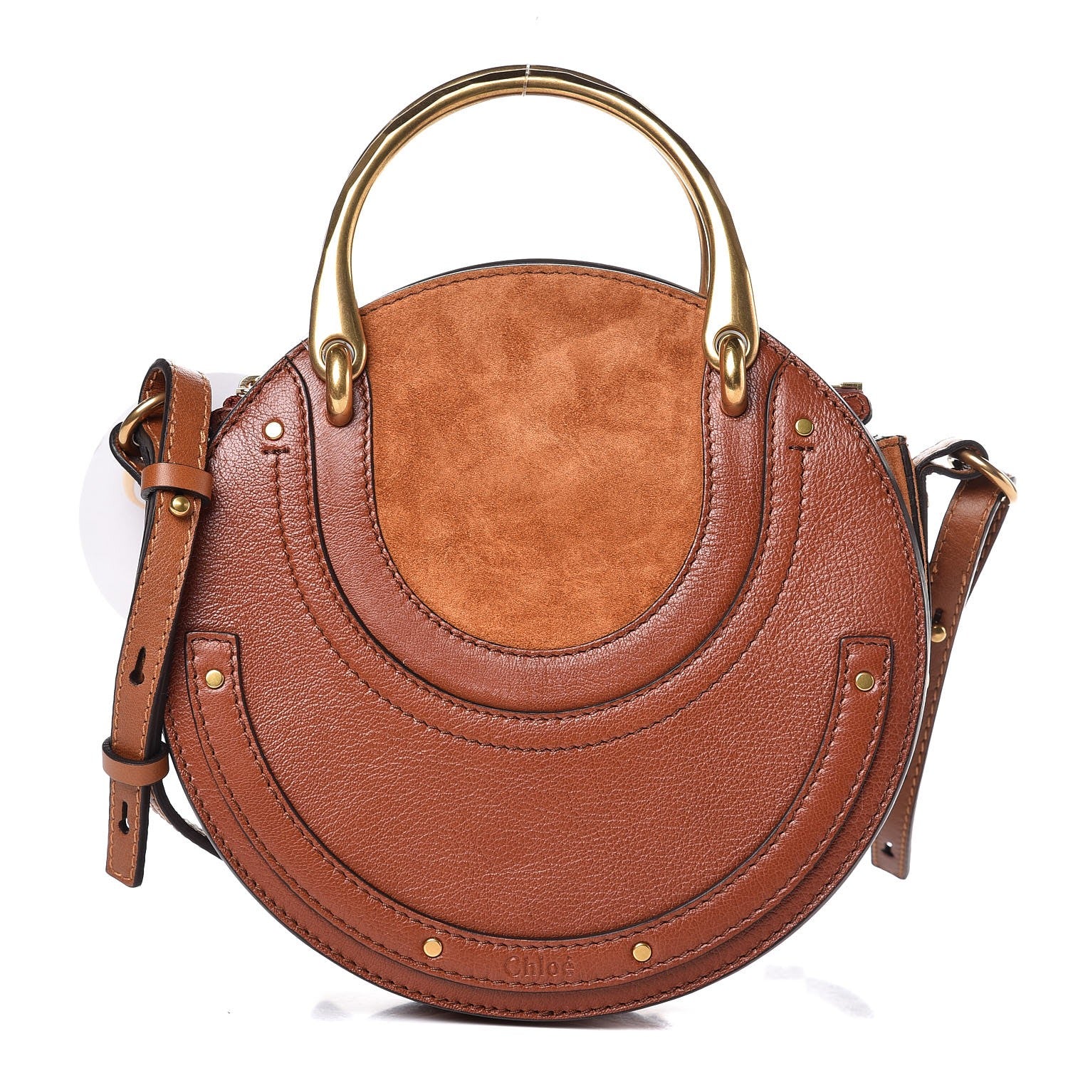 Chloe Shiny Goatskin Smooth Calfskin Suede Small Pixie Bag Saffron Red 1 of 10