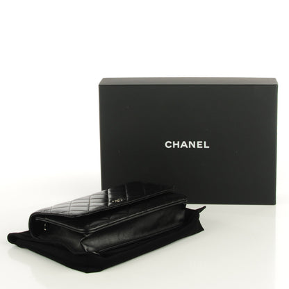 Chanel Lambskin Quilted Wallet On Chain WOC Black 4 of 8