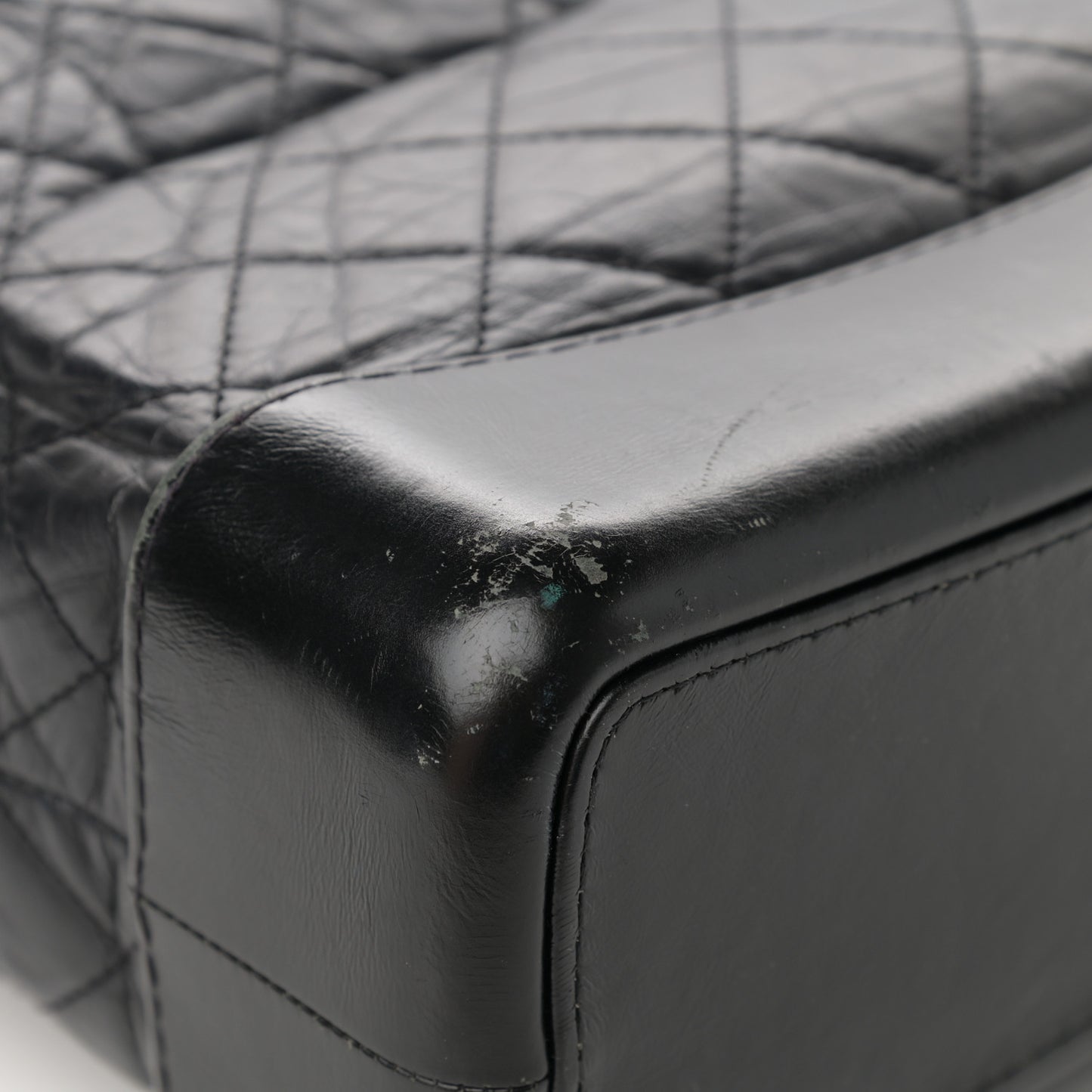 Aged Calfskin Quilted Small Gabrielle Backpack Black