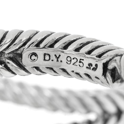 David Yurman Sterling Silver Diamond White Topaz 7mm Petite Albion Ring 48 4.5 4 of 5