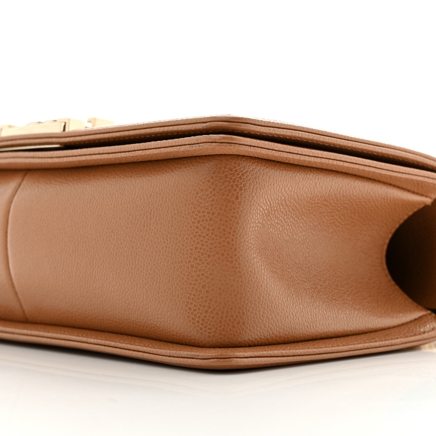 Caviar Quilted Medium Boy Flap Brown