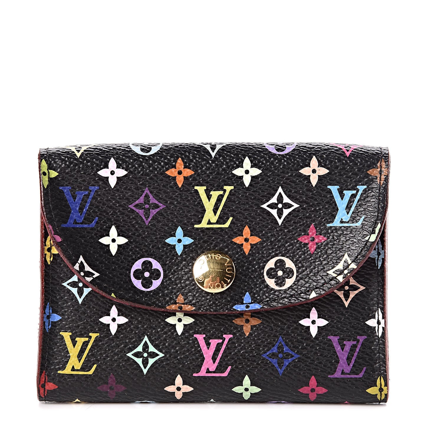 Monogram Multicolor Business Card Holder Black Grenade