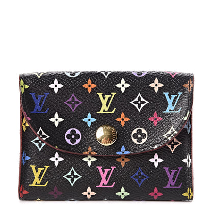 Louis Vuitton Monogram Multicolor Business Card Holder Black Grenade 1 of 6