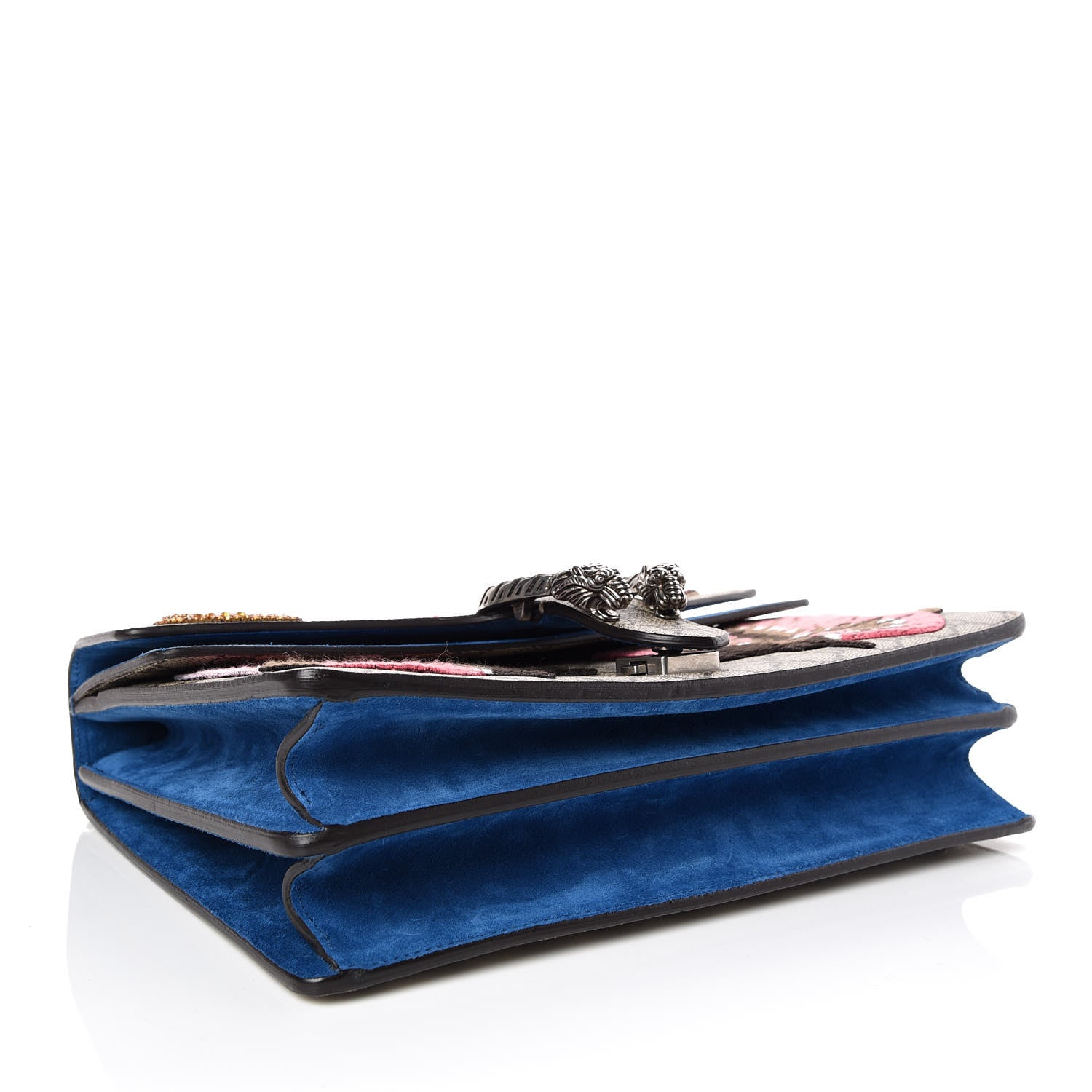 Gucci GG Supreme Monogram Embroidered Medium Dionysus Shoulder Bag Blue 4 of 12