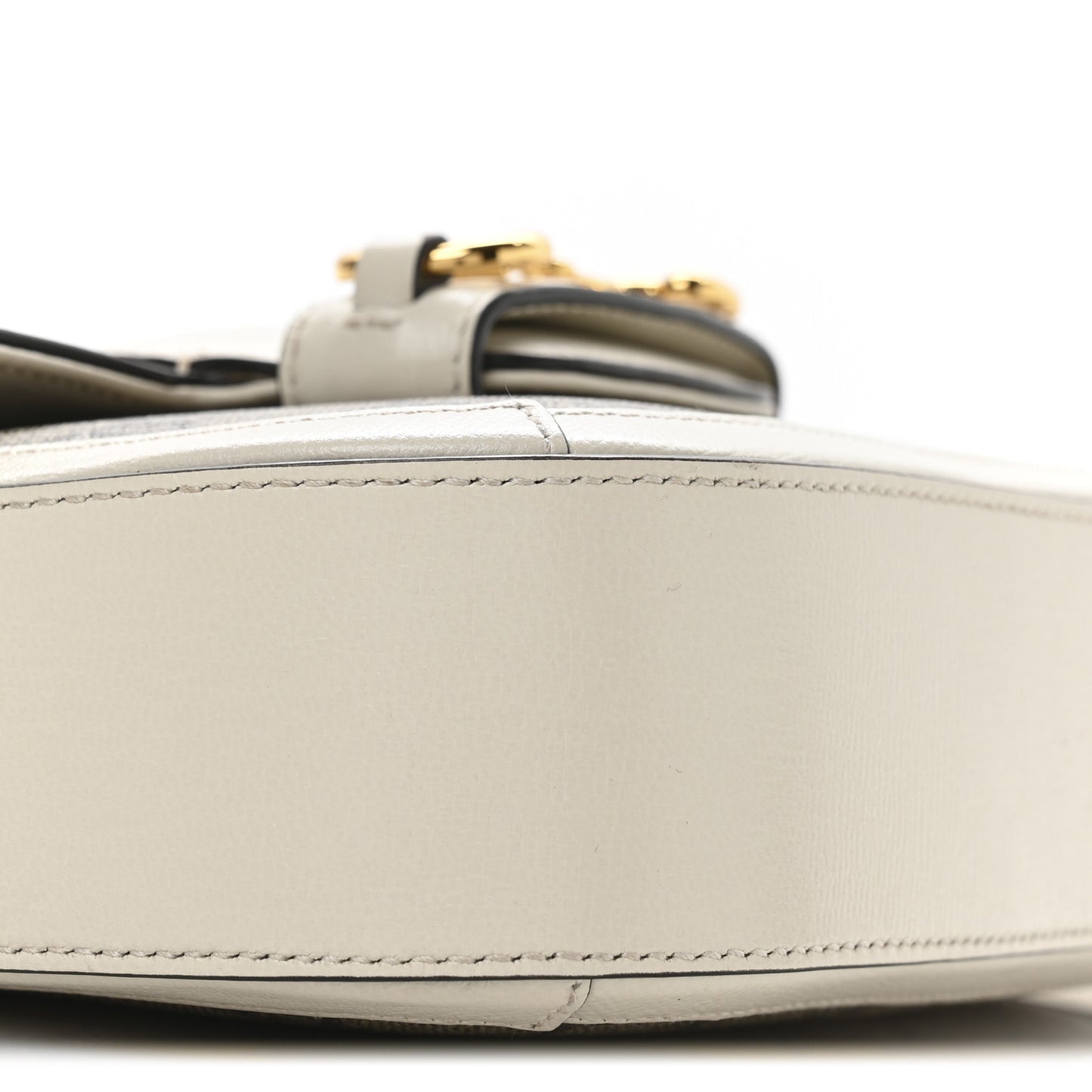 GG Supreme Monogram Web Mini Horsebit 1955 Shoulder Bag Beige Mystic White