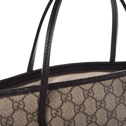 Gucci GG Supreme Monogram Small Zippered Tote Dark Brown 14 of 14