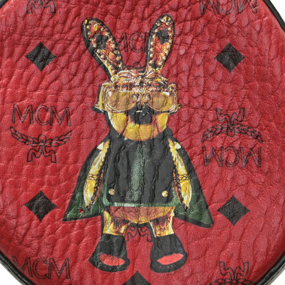MCM Visetos Punk Rabbit Tambourine Small Crossbody Red 15 of 15