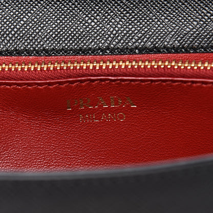 Prada Saffiano Chain Wallet Black 6 of 8