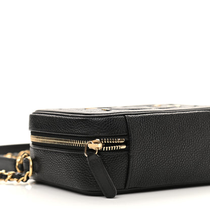 Chanel Caviar Quilted CC Filigree Vanity Clutch With Chain Black 9 of 11