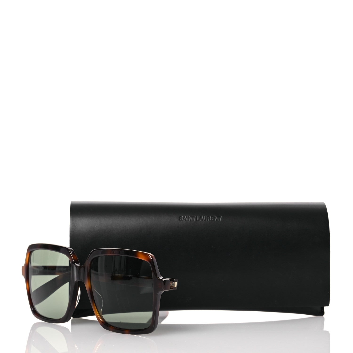 Saint Laurent Oversized SL174 Sunglasses Tortoise 7 of 7