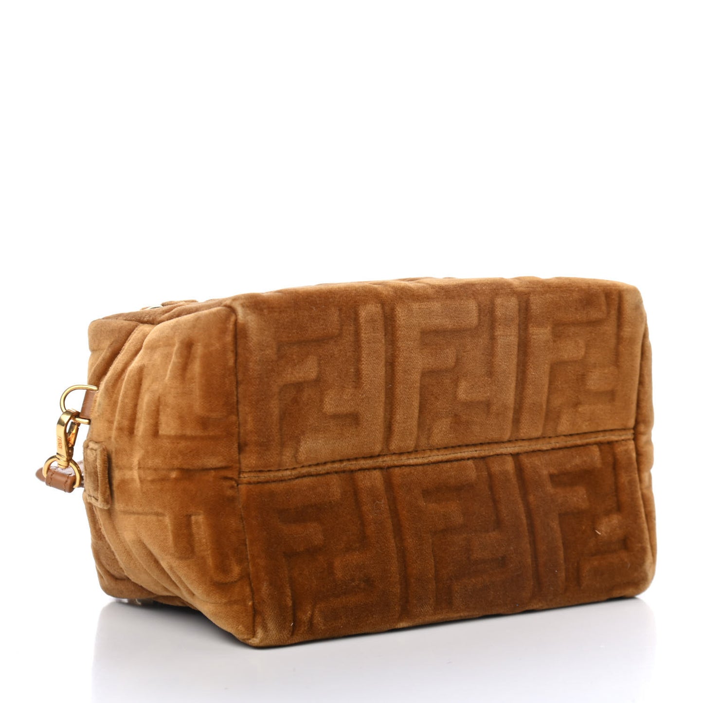 Velvet FF Embossed Mini Boston Box Caramel