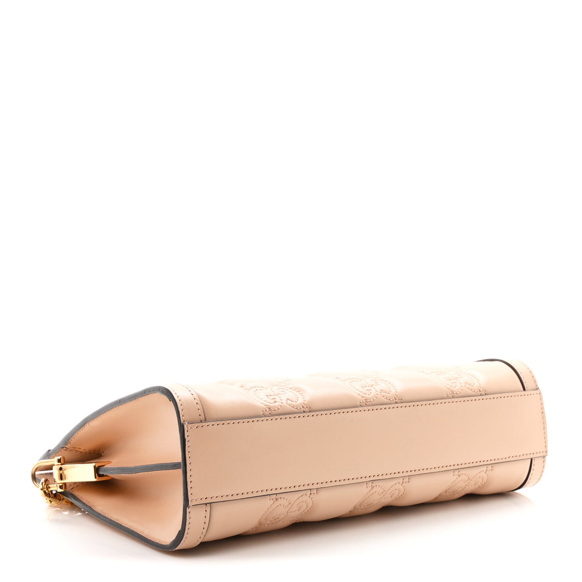 Calfskin GG Matelasse Small Slim Chain Shoulder Bag Naturale