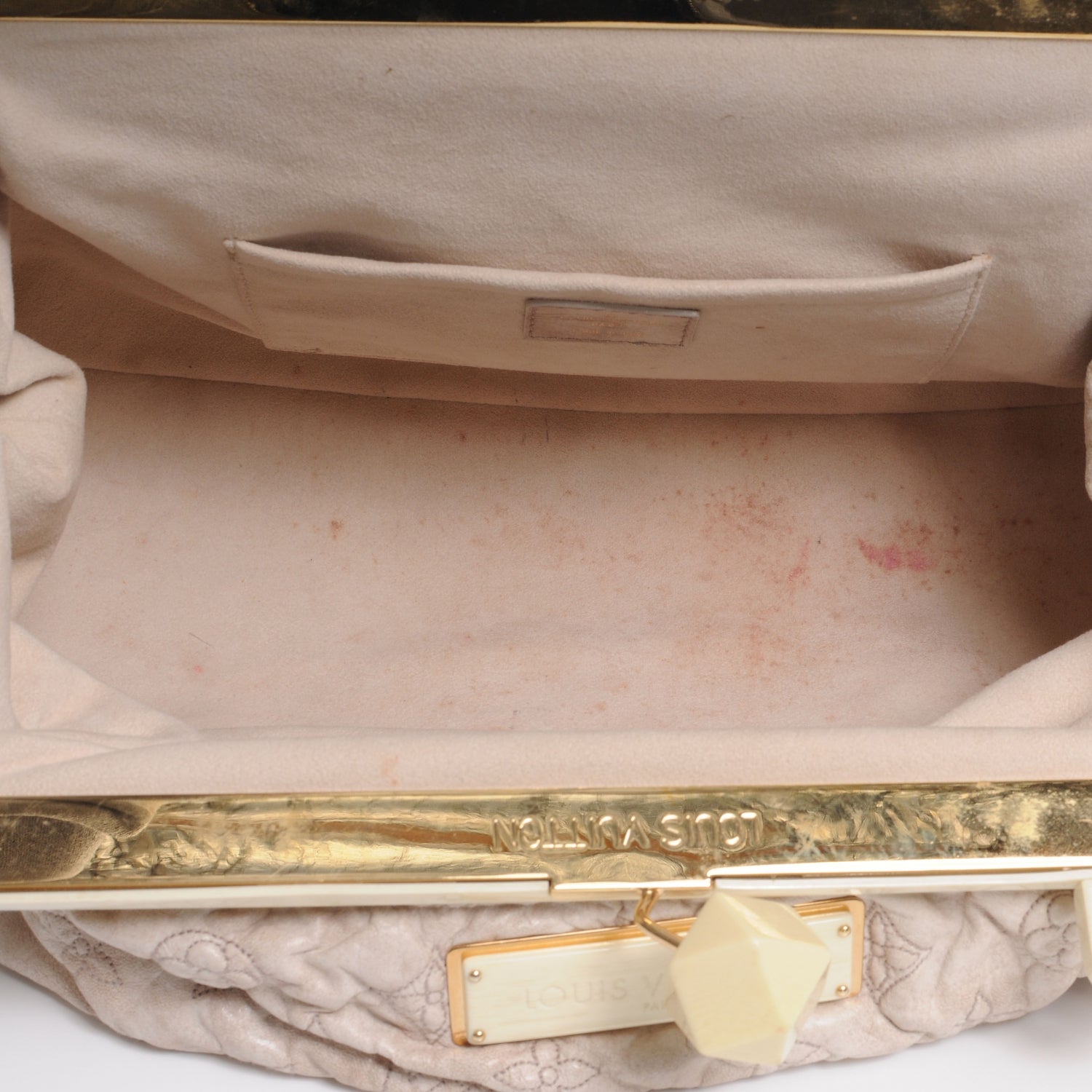 Louis Vuitton Lambskin Olympe Nimbus Cirrus Ecru 5 of 7