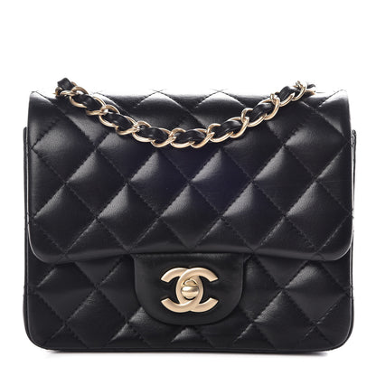 Chanel Lambskin Quilted Mini Square Flap Black 1 of 9