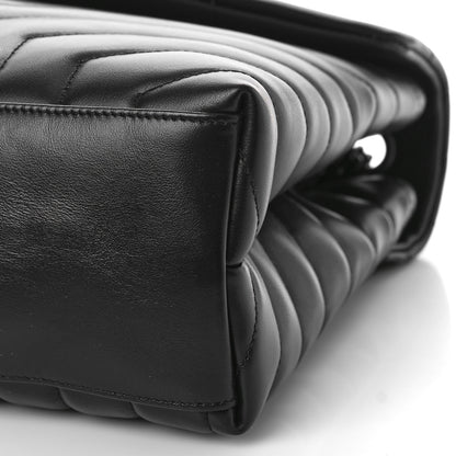 Saint Laurent Calfskin Y Quilted Monogram Monochrome Medium Loulou Chain Satchel Black 9 of 9