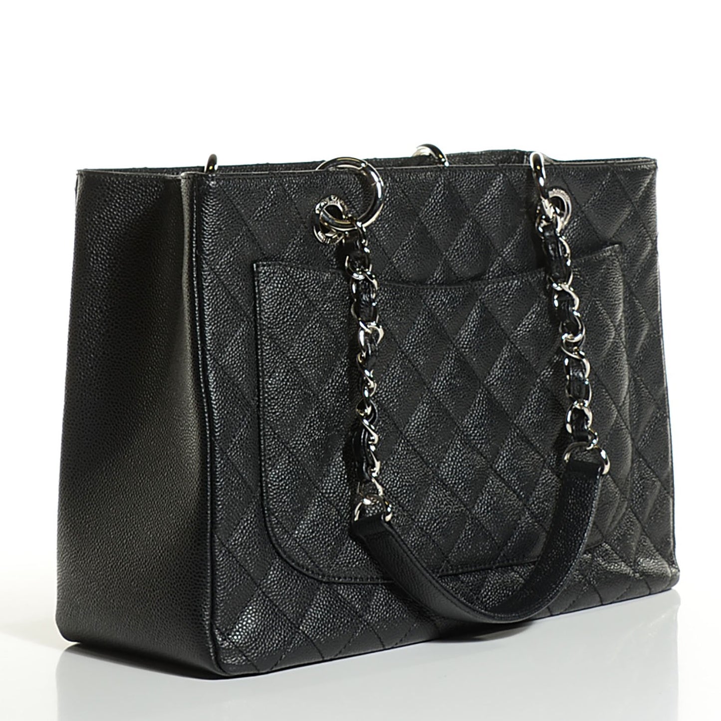 Caviar Quilted Grand Shopping Tote GST Black