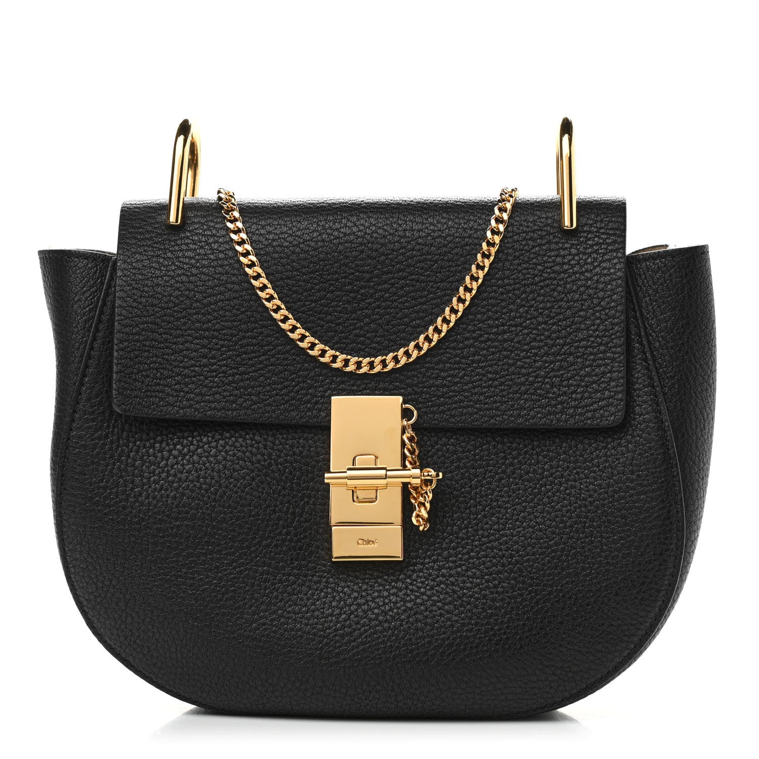 Chloe Grained Lambskin Drew Shoulder Bag Black 1 of 10