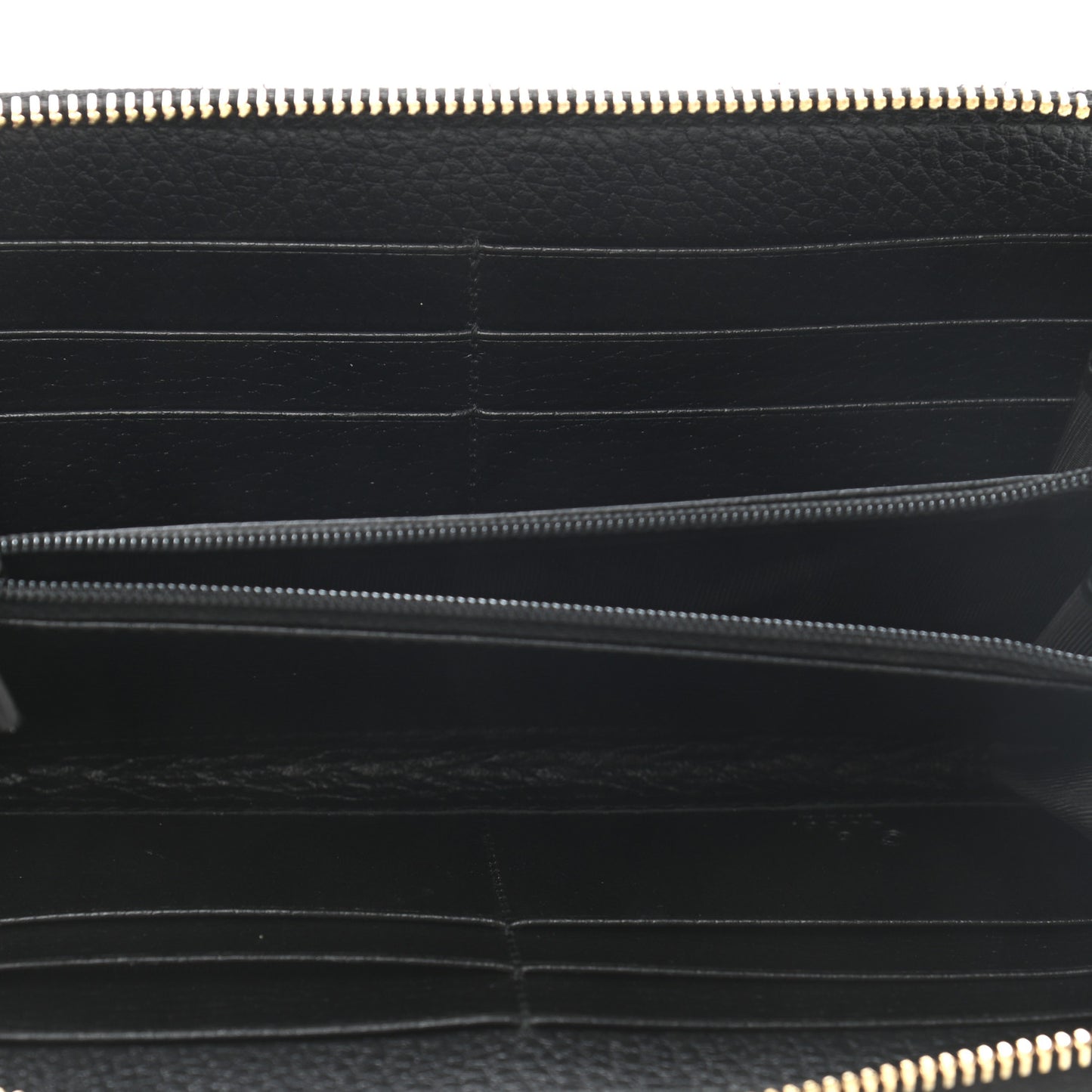 Dollar Calfskin GG Zip Around Wallet Black