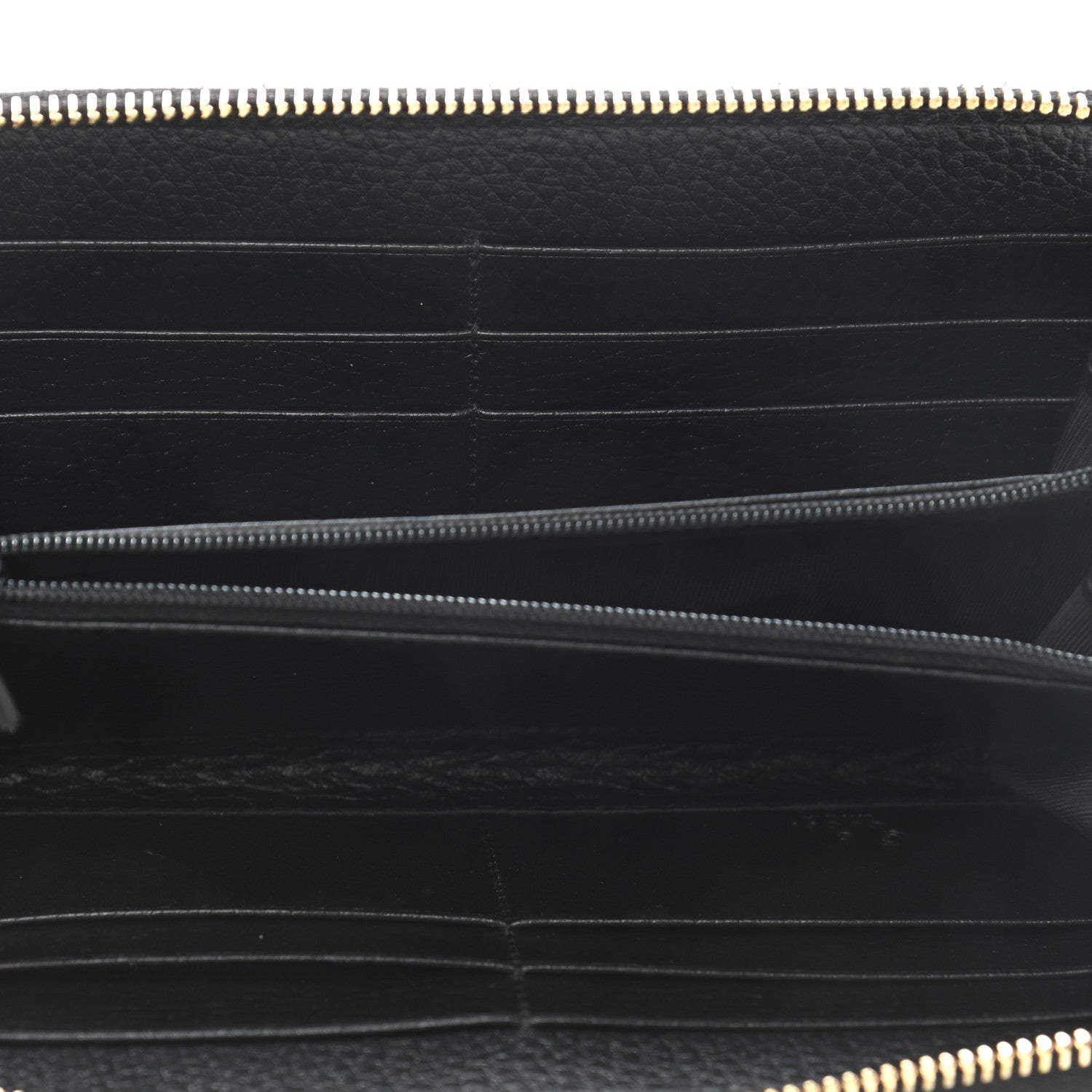 Gucci Dollar Calfskin GG Zip Around Wallet Black 5 of 8