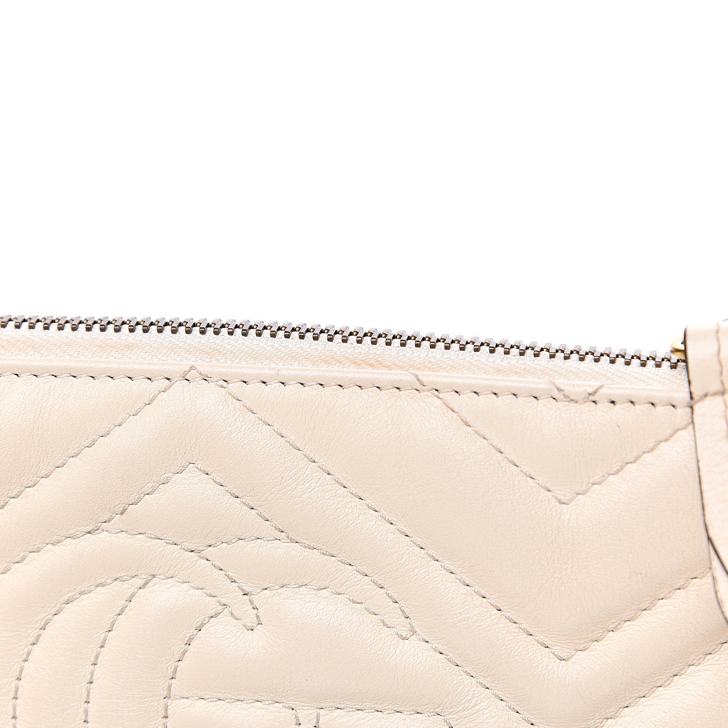 Gucci Calfskin Matelasse Mini GG Marmont Chain Bag White 9 of 11