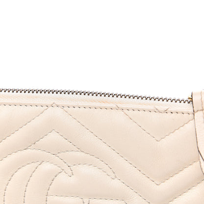 Gucci Calfskin Matelasse Mini GG Marmont Chain Bag White 9 of 11
