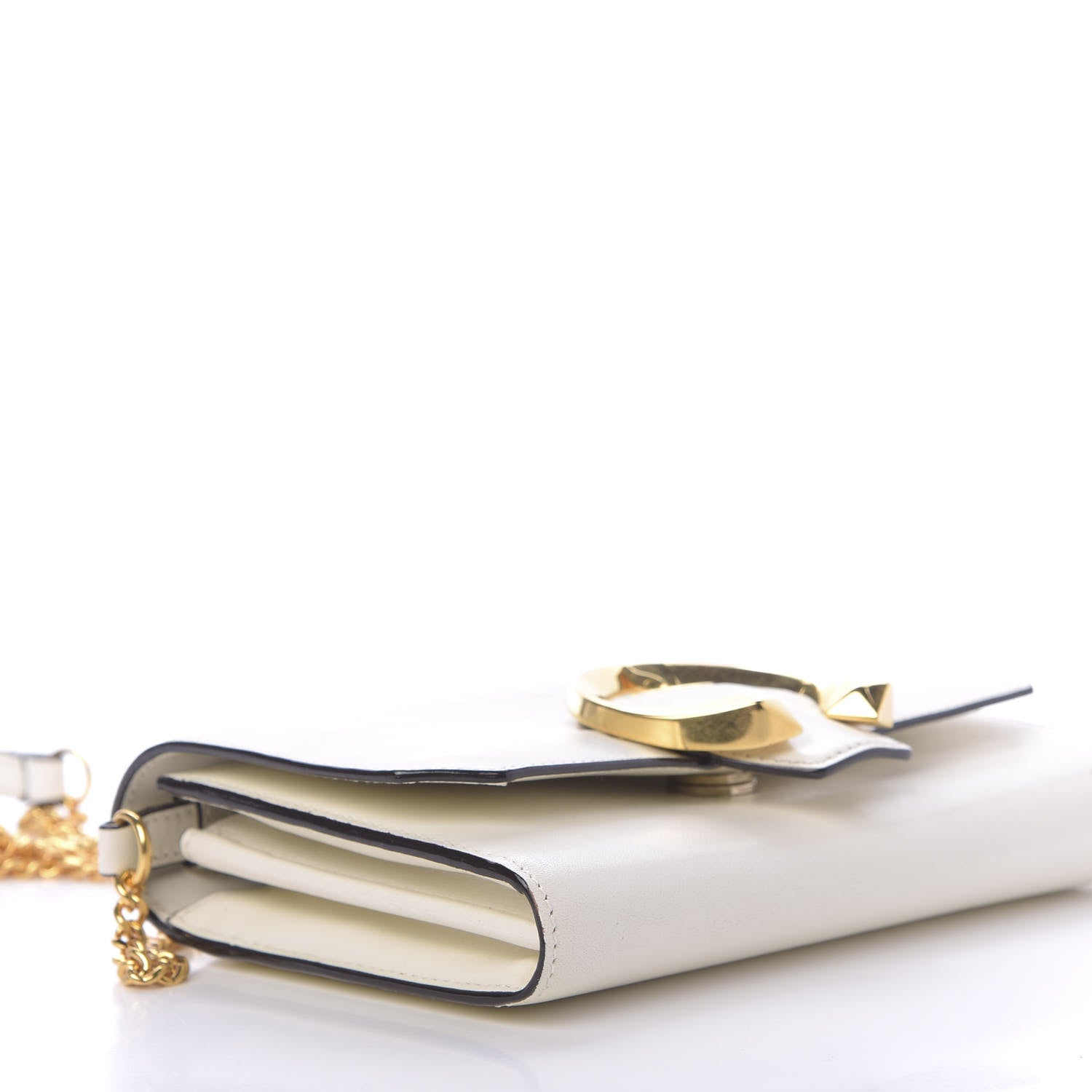 Jimmy Choo Calfskin Mini Madeline Wallet On Chain Latte 6 of 9