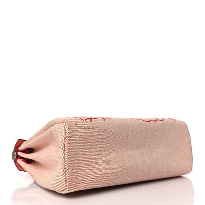 Hermes Vache Hunter Toile Pegase Pop Herbag Zip Retourne 31 PM Rouge Piment 5 of 11