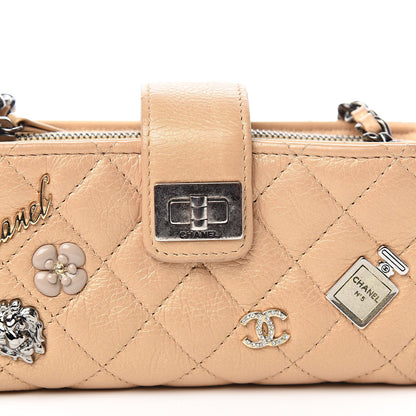 Chanel Metallic Aged Calfskin Lucky Charms 2.55 Reissue Mini Clutch With Chain Beige 11 of 13