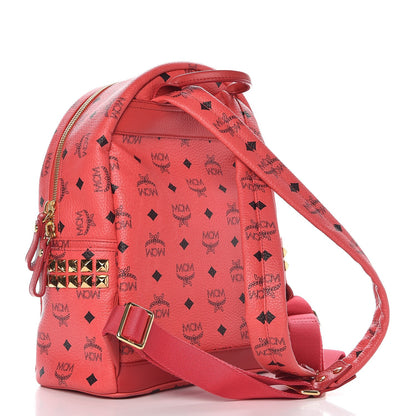 MCM Visetos Side Stud Small Stark Backpack Corail 3 of 11