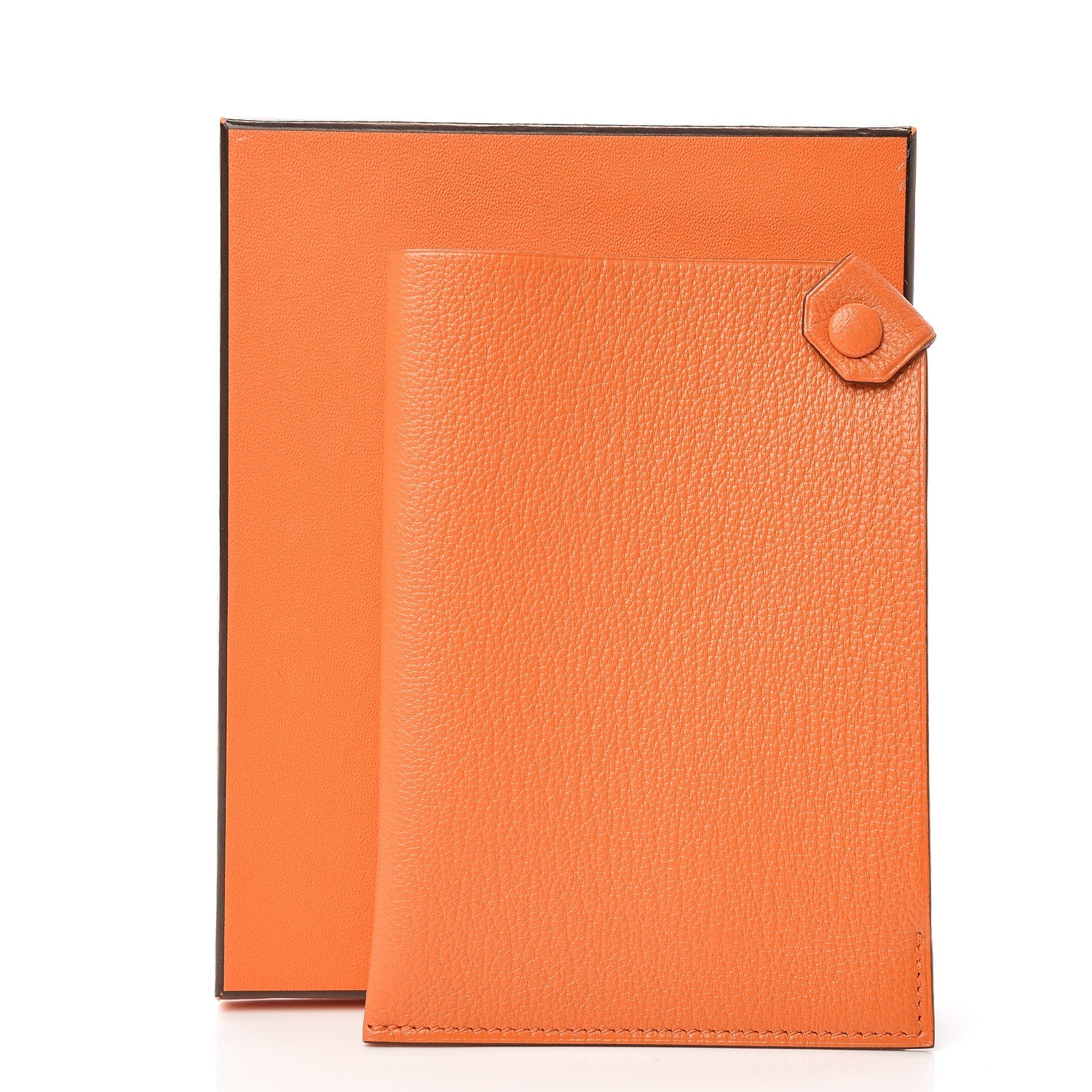 Hermes Chevre Mysore Tarmac PM Passport Holder Orange 8 of 8