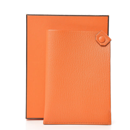 Hermes Chevre Mysore Tarmac PM Passport Holder Orange 8 of 8