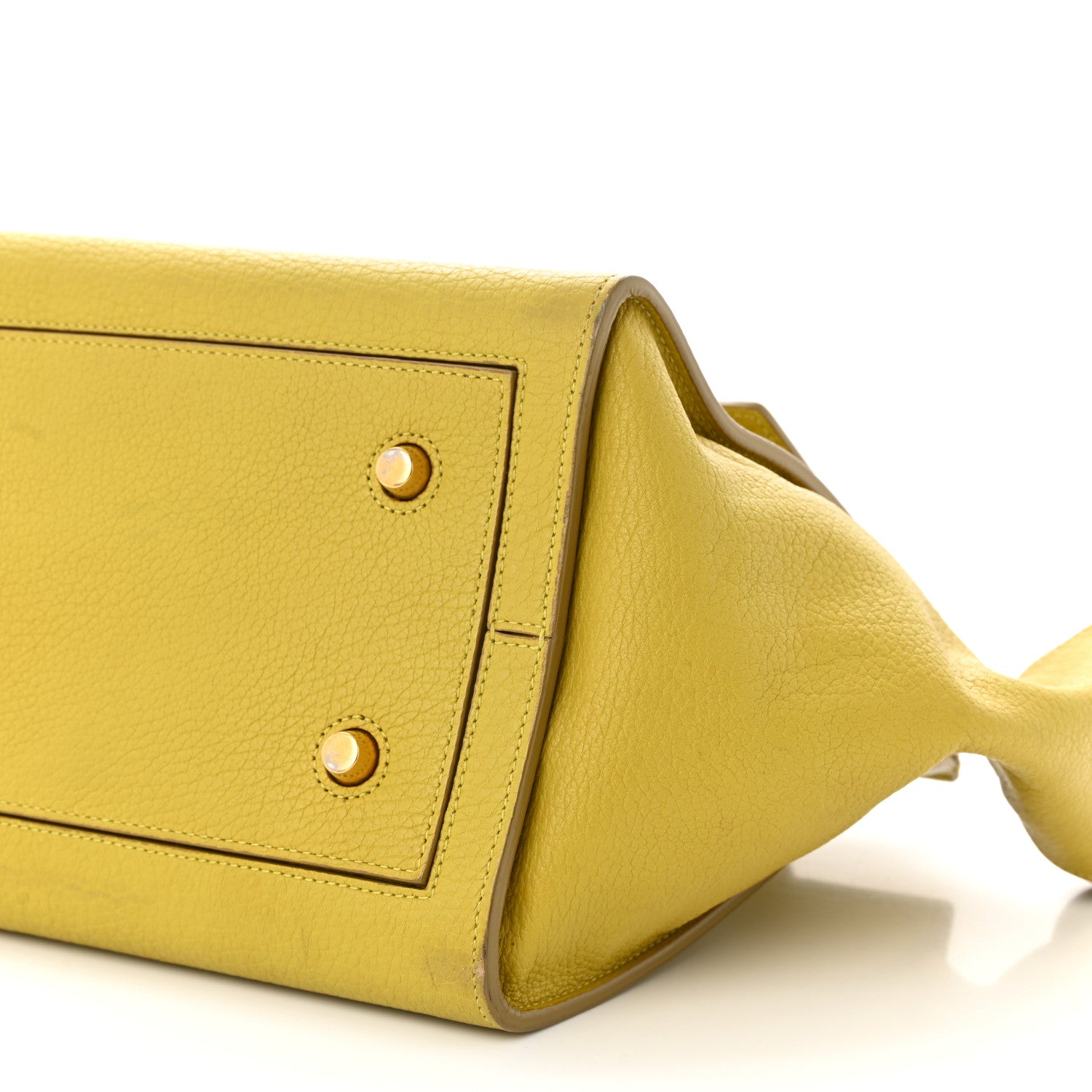 Celine Crisped Calfskin Mini Tie Knot Tote Chartreuse 9 of 16
