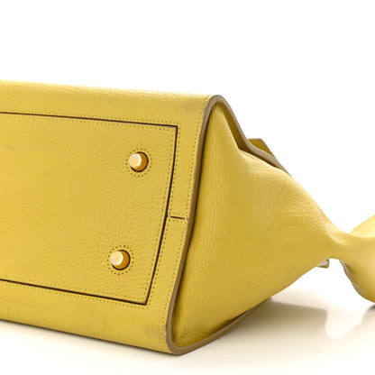 Celine Crisped Calfskin Mini Tie Knot Tote Chartreuse 9 of 16