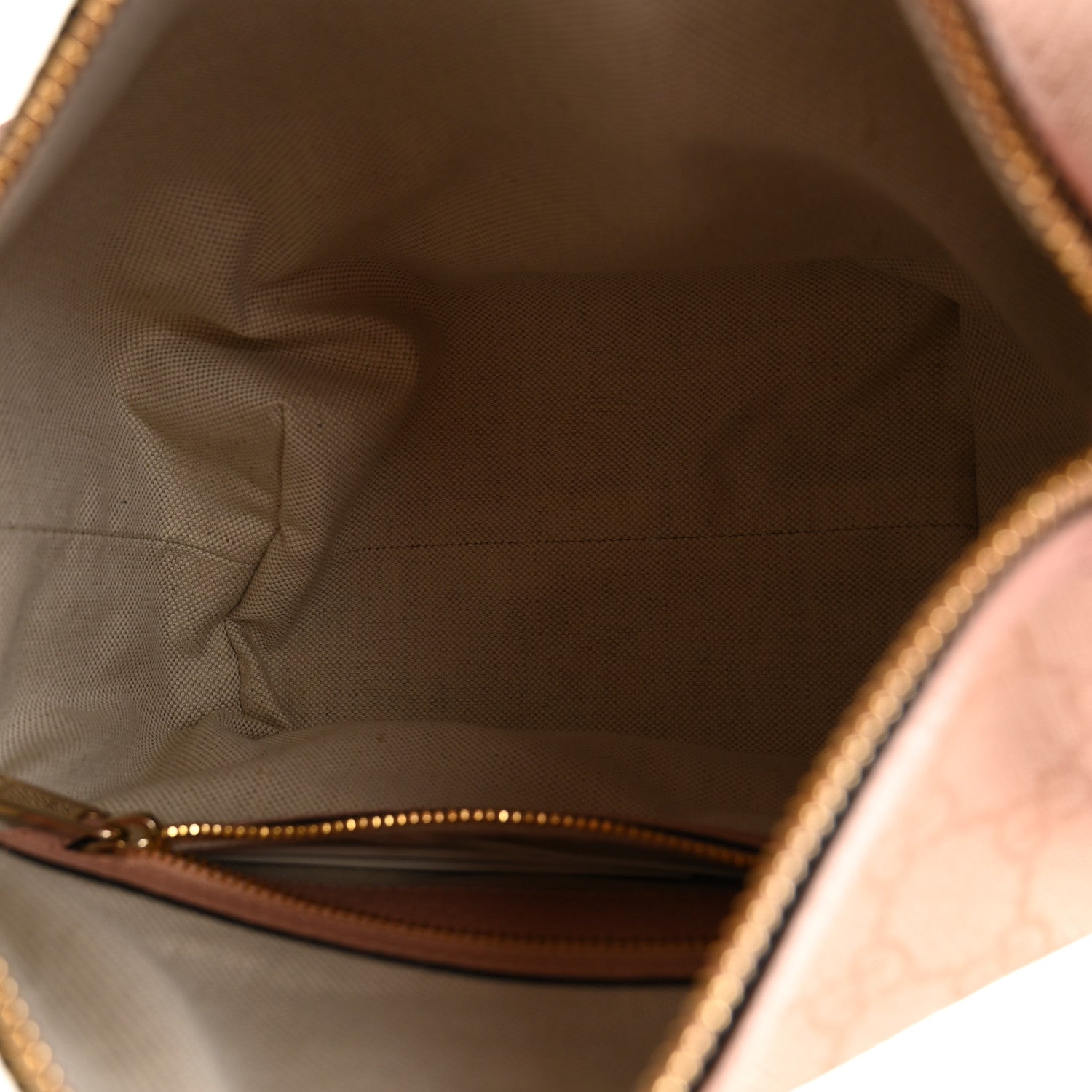 Gucci GG Supreme Monogram Textured Calfskin Web Super Mini Ophidia Shoulder Bag Pink 5 of 10