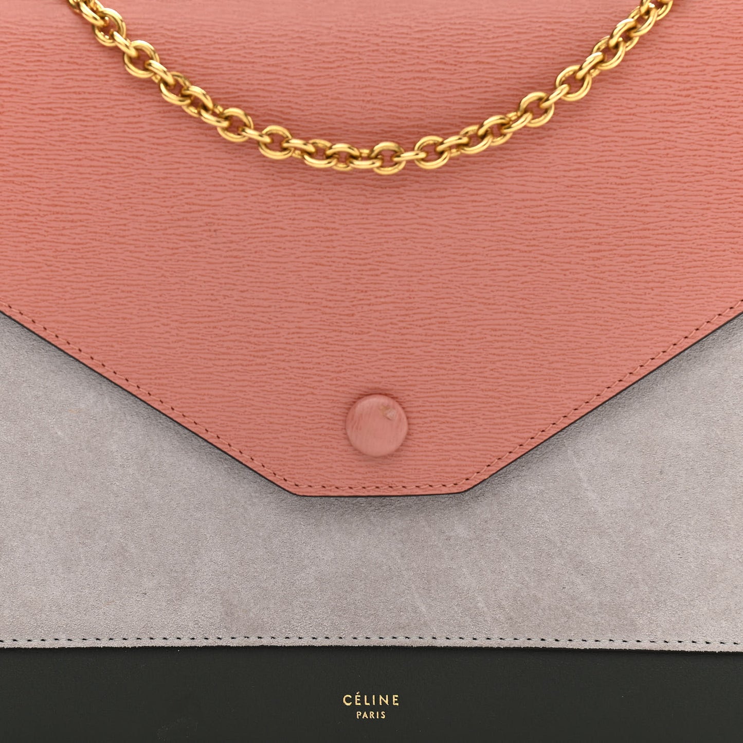 Calfskin Clutch on a Chain Multicolor