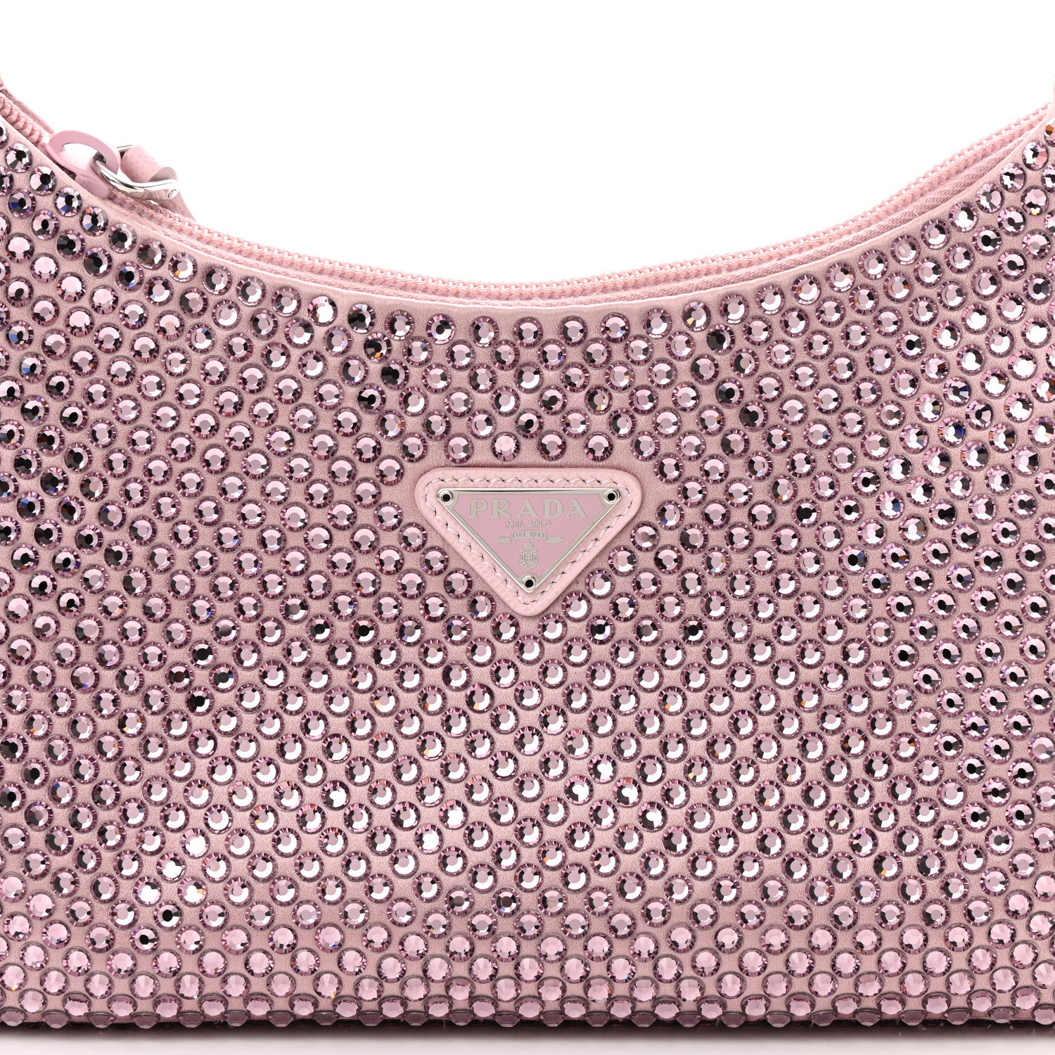 Prada Satin Crystal Mini Re-Edition 2000 Bag Alabastro 8 of 14