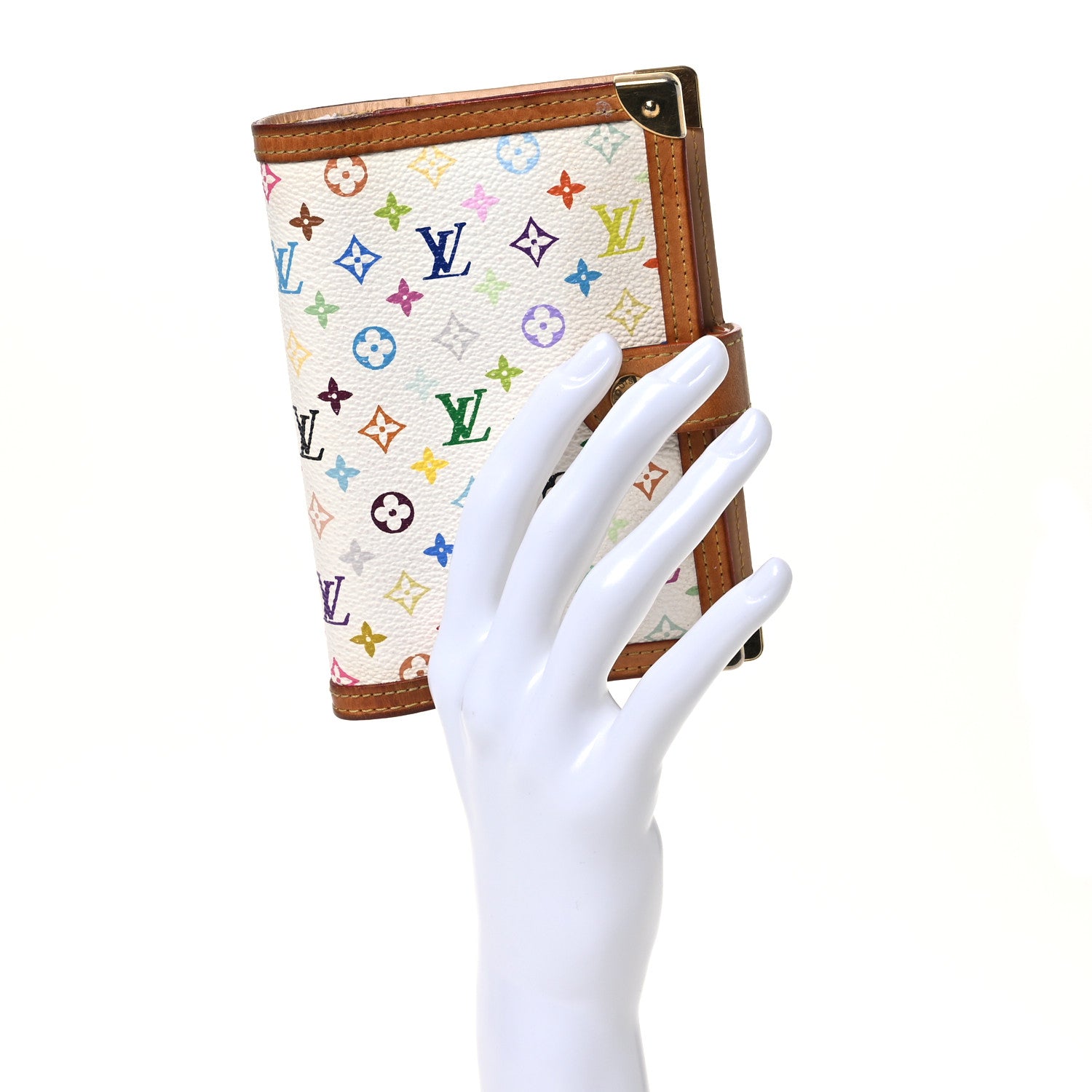 Louis Vuitton Monogram Multicolor Small Ring Agenda Cover White 2 of 15