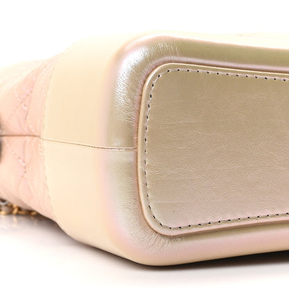 Chanel Iridescent Aged Calfskin Quilted Medium Gabrielle Hobo Light Pink 8 of 9