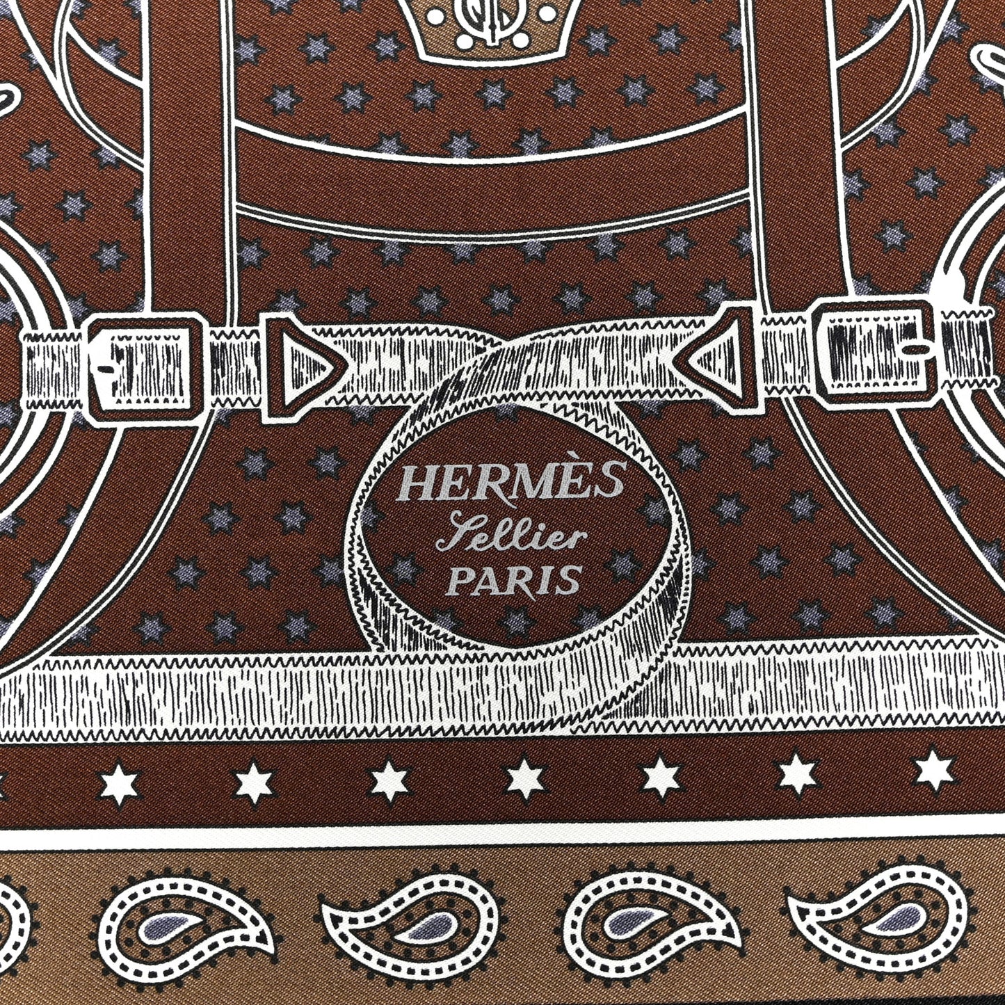 Silk Eperon D'Or Bandana Shawl 55 Etoupe Chocolate