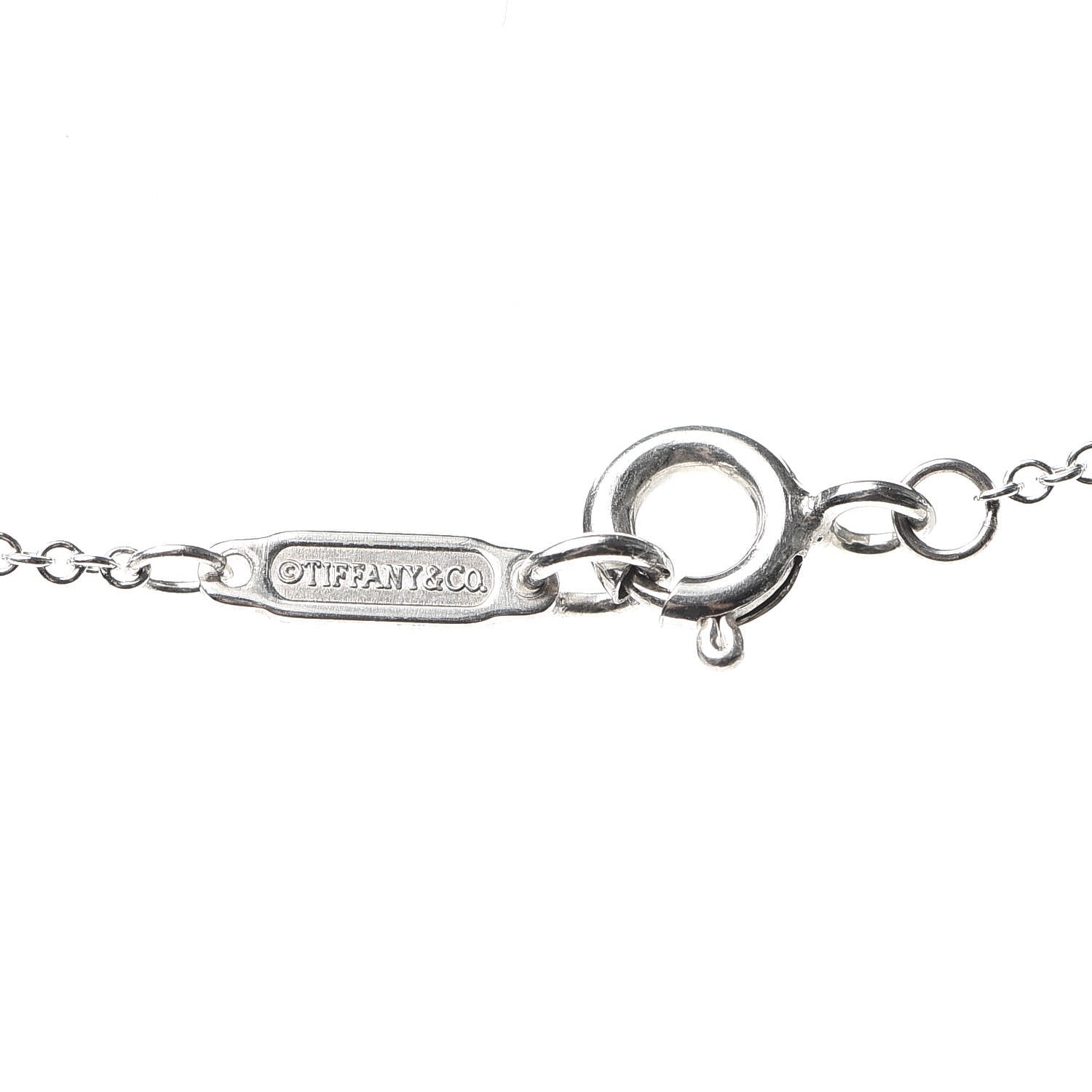 Tiffany Sterling Silver Atlas Open Pendant Necklace 5 of 6