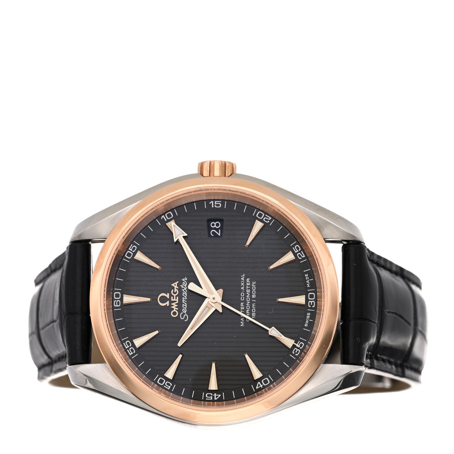 Omega Stainless Steel 18K Red Gold Alligator 41.5mm Seamaster Aqua Terra 150M Automatic Watch Grey 231.23.39.21.06.001 3 of 9