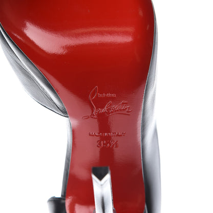 Christian Louboutin Kid PVC Deepik 120 Peep Toe Pumps 35.5 Black 6 of 16