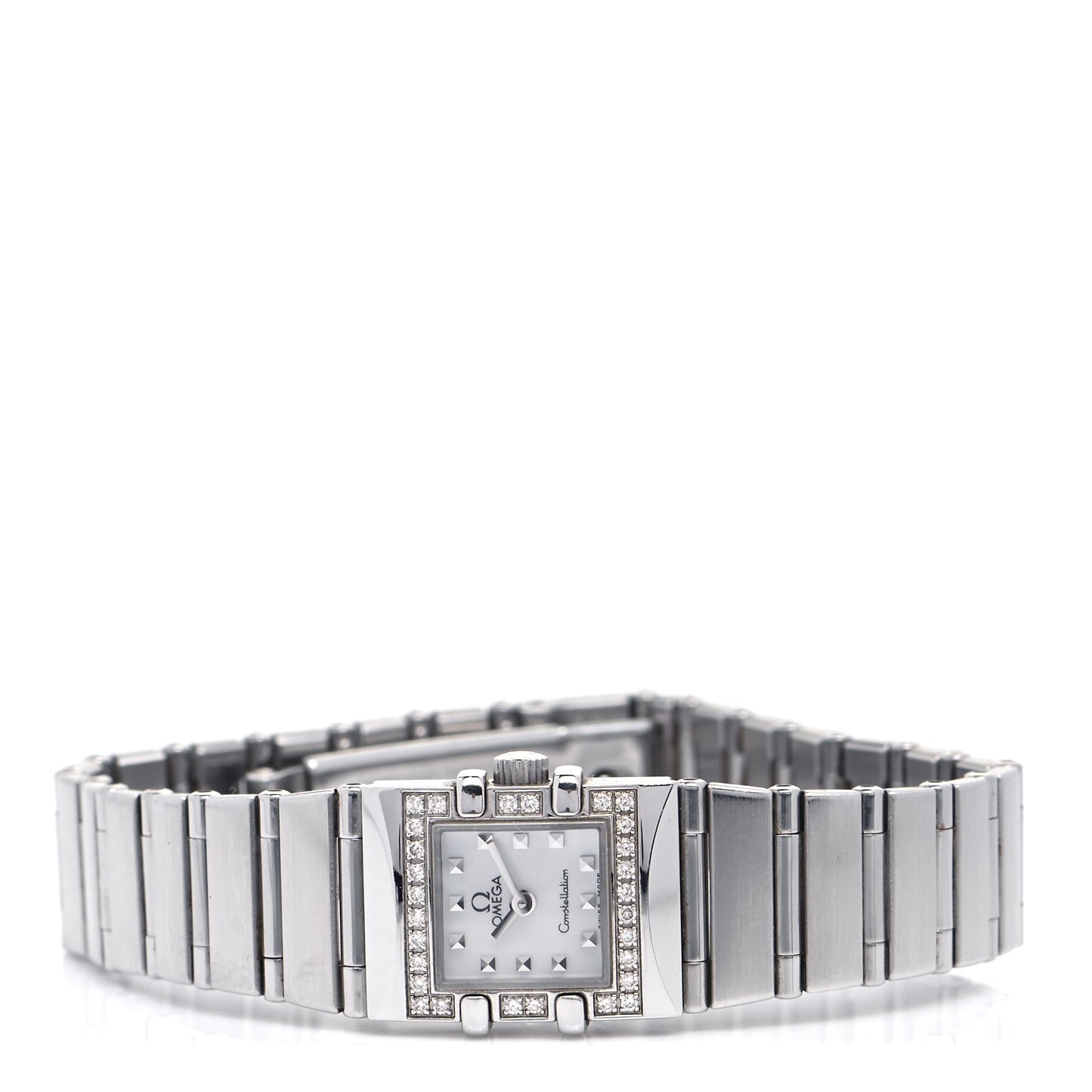 Stainless Steel Diamond Bezel Mother of Pearl 15mm Constellation Quadra Quartz Watch 1535.71.00